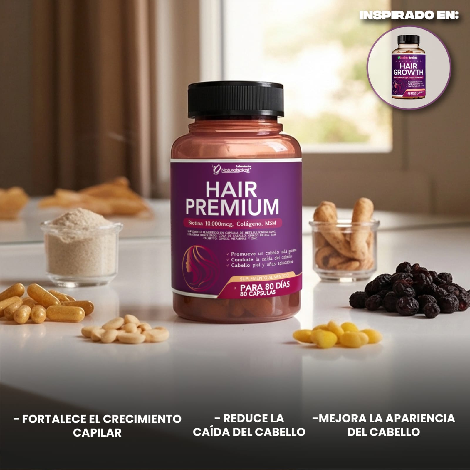 Hair Premium 80cap Fortalecedor Capilar